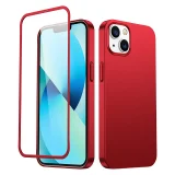 iPhone 13 tok, elülső és hátsó fedél + edzett üveg, piros