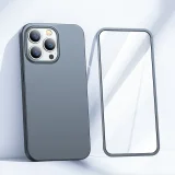 iPhone 13 Pro Max tok, elülső és hátsó fedél + edzett üveg, szürke 2