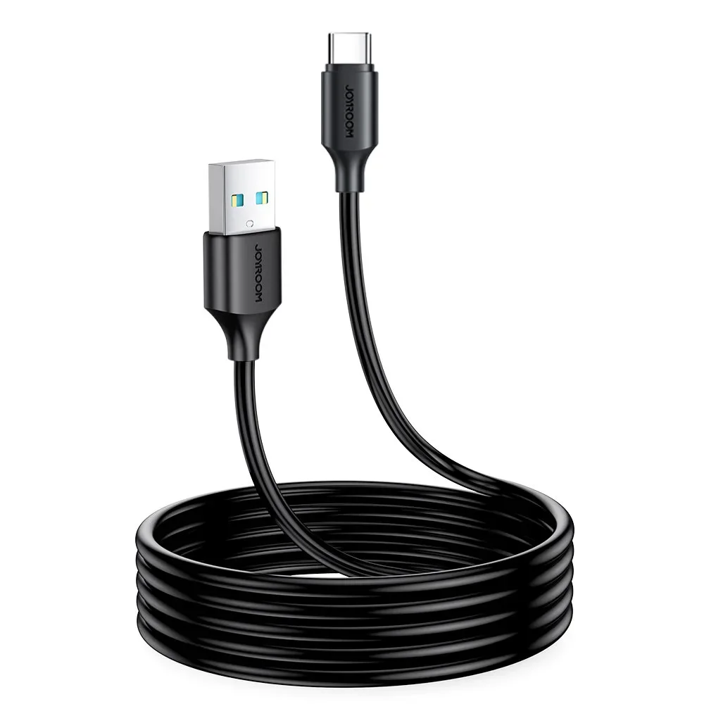 USB - USB Type-C 3A 2 m crni kabel za punjenje i prijenos podataka USB - USB Type-C 3A 2 m crni kabel za punjenje i prijenos podataka
