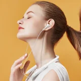 Mágneses tapadású vezeték nélküli Bluetooth fülhallgató, fehér 3