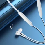 Mágneses tapadású vezeték nélküli Bluetooth fülhallgató, fehér 4