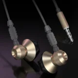 Fém vezetékes fülhallgató, 3,5 mm-es mini jack, szürke 3