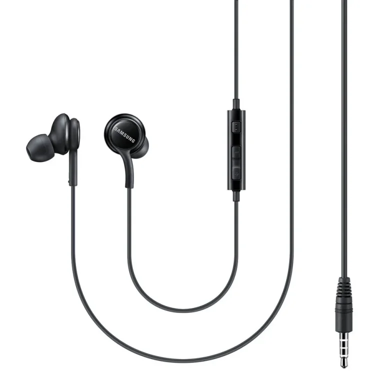 3,5 mm-es mini-jack fülhallgató távirányítóval és mikrofonnal, fekete