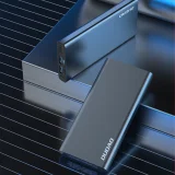 10000 mAh-s fém power bank töltöttségi szintjelzővel, ezüst 5