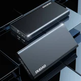 10000 mAh-s fém power bank töltöttségi szintjelzővel, ezüst 8