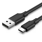 USB–USB-C kábel, 2 A, 0,5 m, fekete