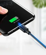 USB–USB-C kábel, 2 A, 0,5 m, fekete 3