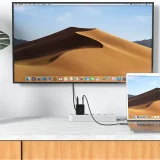2 az 1-ben fali töltő USB-C kábellel + USB-C–HDMI 4K adapterrel, fekete 4