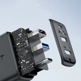 2 az 1-ben fali töltő USB-C kábellel + USB-C–HDMI 4K adapterrel, fekete 9