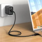 Fonott kábel LED-jelzővel iPhone-hoz MFI USB-C – Lightning 1,2 m 30 W 3 A fekete 4