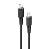 MFI-tanúsítvánnyal rendelkező USB-C–Lightning kábel iPhone-hoz, 30 W, 3 A, 1,2 m, fekete