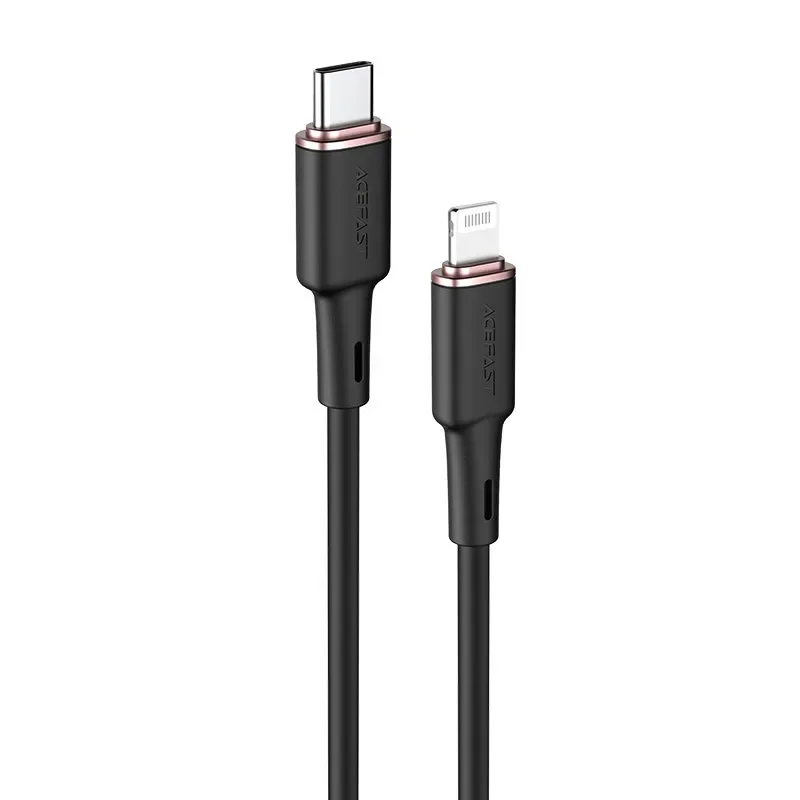 MFI-tanúsítvánnyal rendelkező USB-C–Lightning kábel iPhone-hoz, 30 W, 3 A, 1,2 m, fekete MFI-tanúsítvánnyal rendelkező USB-C–Lightning kábel iPhone-hoz, 30 W, 3 A, 1,2 m, fekete