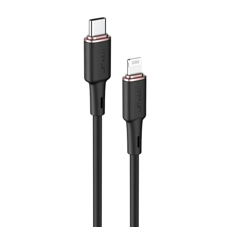 MFI-tanúsítvánnyal rendelkező USB-C–Lightning kábel iPhone-hoz, 30 W, 3 A, 1,2 m, fekete