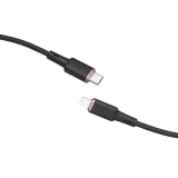 MFI-tanúsítvánnyal rendelkező USB-C–Lightning kábel iPhone-hoz, 30 W, 3 A, 1,2 m, fekete 2
