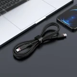 MFI-tanúsítvánnyal rendelkező USB-C–Lightning kábel iPhone-hoz, 30 W, 3 A, 1,2 m, fekete 4