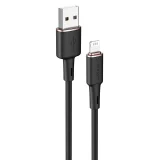 MFI-tanúsítvánnyal rendelkező USB-C–Lightning kábel iPhone-hoz, 2,4 A, 1,2 m, fekete