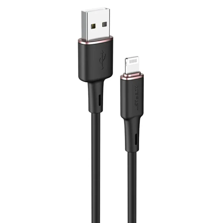 MFI-tanúsítvánnyal rendelkező USB-C–Lightning kábel iPhone-hoz, 2,4 A, 1,2 m, fekete