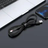 MFI-tanúsítvánnyal rendelkező USB-C–Lightning kábel iPhone-hoz, 2,4 A, 1,2 m, fekete 4