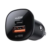 38 W-os USB-C USB Power Delivery QC 3.0 autós töltő, fekete 3