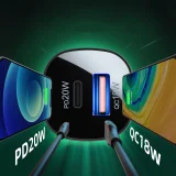 38 W-os USB-C USB Power Delivery QC 3.0 autós töltő, fekete 8