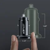 38 W-os USB-C USB Power Delivery QC 3.0 autós töltő, fekete 9