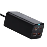 GaN gyors univerzális fali töltő 2x USB-C 2x USB 100 W QC 4.0+ AFC fekete 4