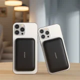 Mini 10000 mAh mágneses power bank QC PD USB és USB-C töltőkkel, fekete 4