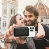 Mini 10000 mAh mágneses power bank QC PD USB és USB-C töltőkkel, fekete 7