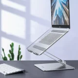 Összecsukható laptop- és tablet-tartó állva való munkavégzéshez, ezüst 10