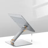 Összecsukható laptop- és tablet-tartó állva való munkavégzéshez, ezüst 4