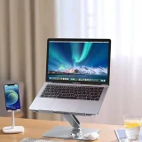Összecsukható laptop- és tablet-tartó állva való munkavégzéshez, ezüst 7
