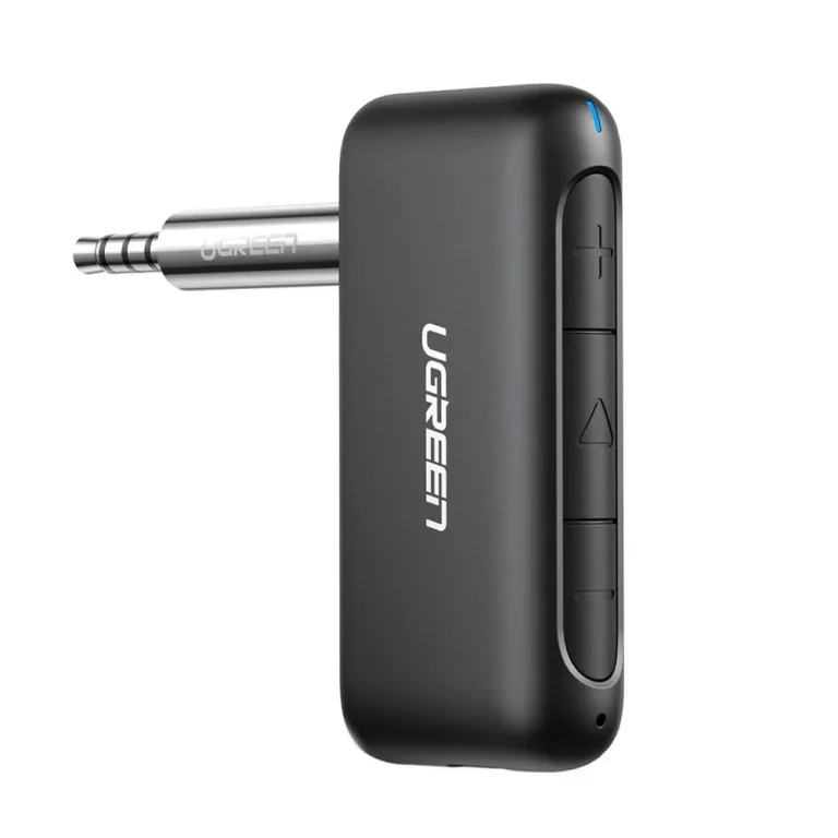 Bluetooth 5.0 AUX mini jack autórádió-vevő, fekete