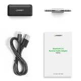 Bluetooth 5.0 AUX mini jack autórádió-vevő, fekete 11