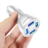 50W automobilski punjač s 4x USB-A QC priključka, bijeli 2