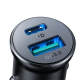 30 W-os mini autós töltő USB-A QC3.0 USB-C PD fekete 4