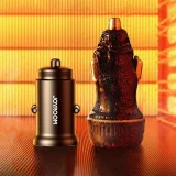 30 W-os mini autós töltő USB-A QC3.0 USB-C PD fekete 9