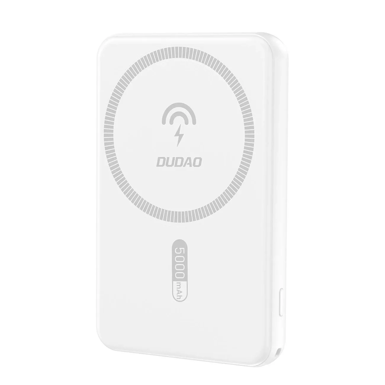 5000 mAh-s mágneses powerbank MagSafe indukciós töltővel, fehér