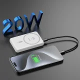 5000 mAh-s mágneses powerbank MagSafe indukciós töltővel, fehér 4