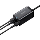 GaN3 Pro gyors fali töltő 2x USB-C / 2x USB 65 W PD QC + 1 m-es USB-C kábel, fekete 4