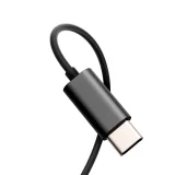 Fejhallgató, fülhallgató, USB-C kábel, 1,2 m, fekete 2