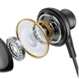 Fejhallgató, fülhallgató, USB-C kábel, 1,2 m, fekete 3