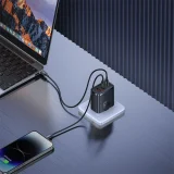 GaN Cube Pro 65W 2x USB-C USB-A zidni punjač, crni 10