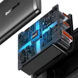 GaN Cube Pro 65W 2x USB-C USB-A zidni punjač, crni 8