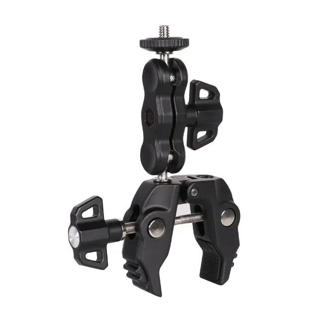 Szorítóval rögzíthető tartó kamerákhoz és GoPro akciókamerákhoz