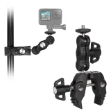 Szorítóval rögzíthető tartó kamerákhoz és GoPro akciókamerákhoz