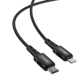 MFI-tanúsítvánnyal rendelkező kábel iPhone-hoz, USB-C – Lightning, 30 W, 3 A, 1,8 m, fekete 3