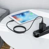 MFI-tanúsítvánnyal rendelkező kábel iPhone-hoz, USB-C – Lightning, 30 W, 3 A, 1,8 m, fekete 4