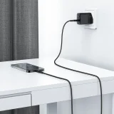 MFI-tanúsítvánnyal rendelkező kábel iPhone-hoz, USB-C – Lightning, 30 W, 3 A, 1,8 m, fekete 6