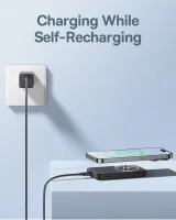 Mini power bank 5000mAh 20W + USB-C kábel 20V / 3A, fekete 10