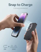 Mini power bank 5000mAh 20W + USB-C kábel 20V / 3A, fekete 6